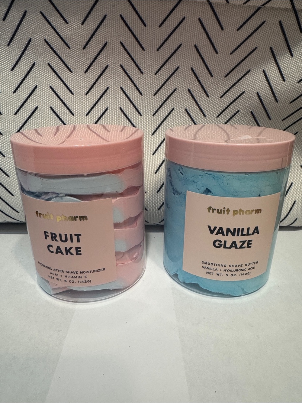 Fruit Pharm Vanilla Glaze and Fruit Cake Smoothing Shave Butter and After Shave